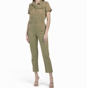 YFB Tencel Utility Jumpsuit Size XS Army Green
